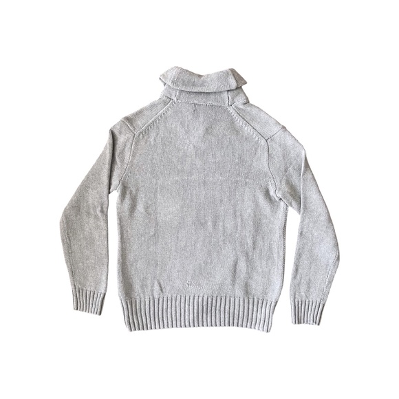 Vintage Polo Ralph Lauren Grey Shawl Collar Sweater Spell Out Pullover Men's S - Picture 4 of 7